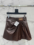 Asymmetrical Pleated A-Line Mini Skirt