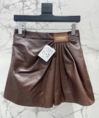 Asymmetrical Pleated A-Line Mini Skirt