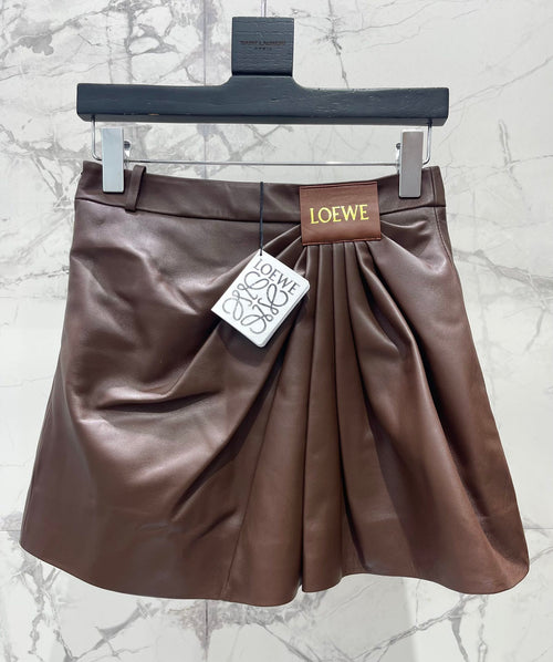 Asymmetrical Pleated A-Line Mini Skirt