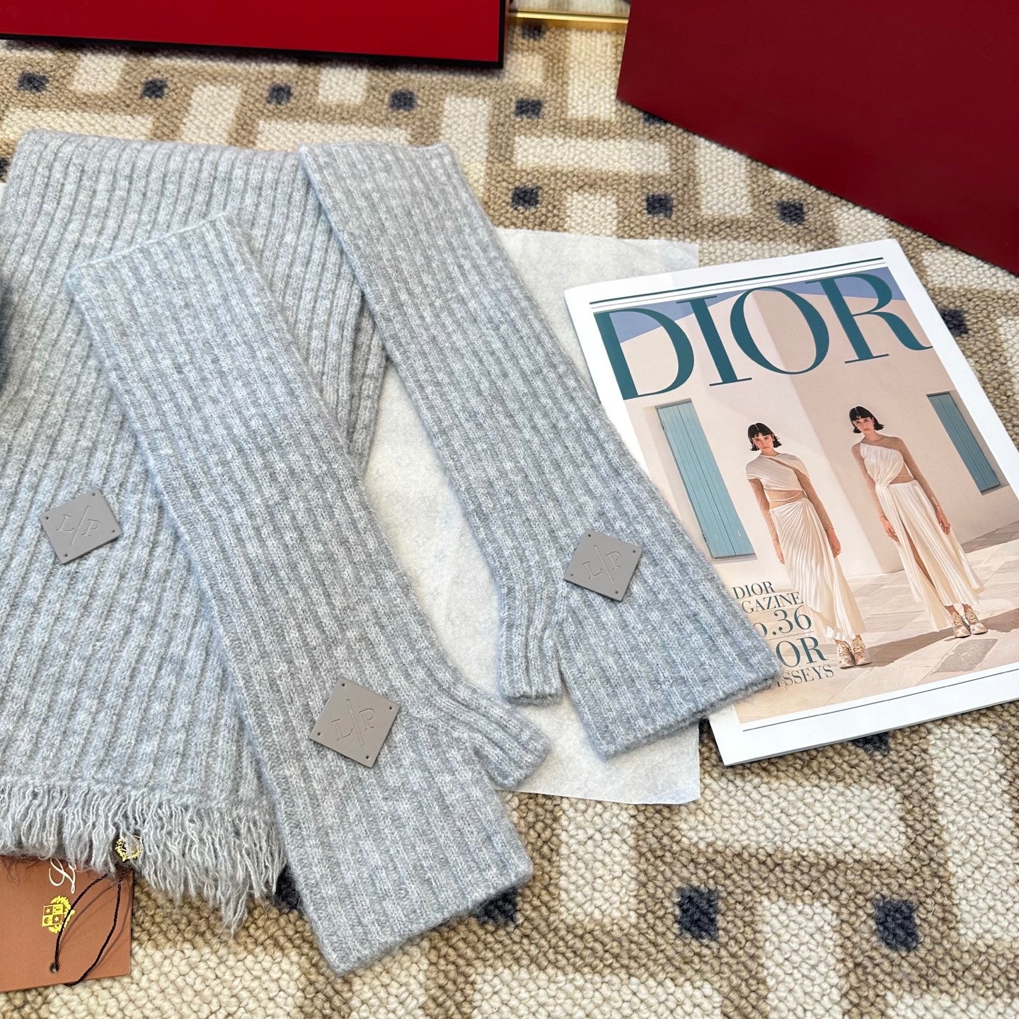 3-Piece Winter Knit Beanie Set — Wool Blend, Fold-Over Design