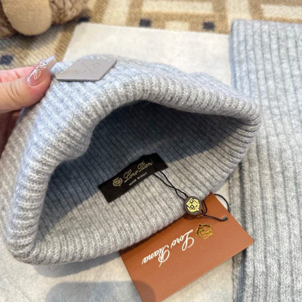 3-Piece Winter Knit Beanie Set — Wool Blend, Fold-Over Design