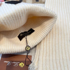 3-Piece Winter Knit Beanie Set — Wool Blend, Fold-Over Design