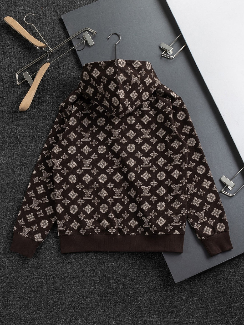 Premium Jacquard Clover Hoodie – Heavyweight Cotton | Unisex Fall/Winter Collection