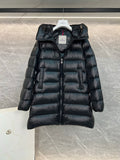 Women’s Mid-Length Hooded Down Jacket – A-Line Silhouette