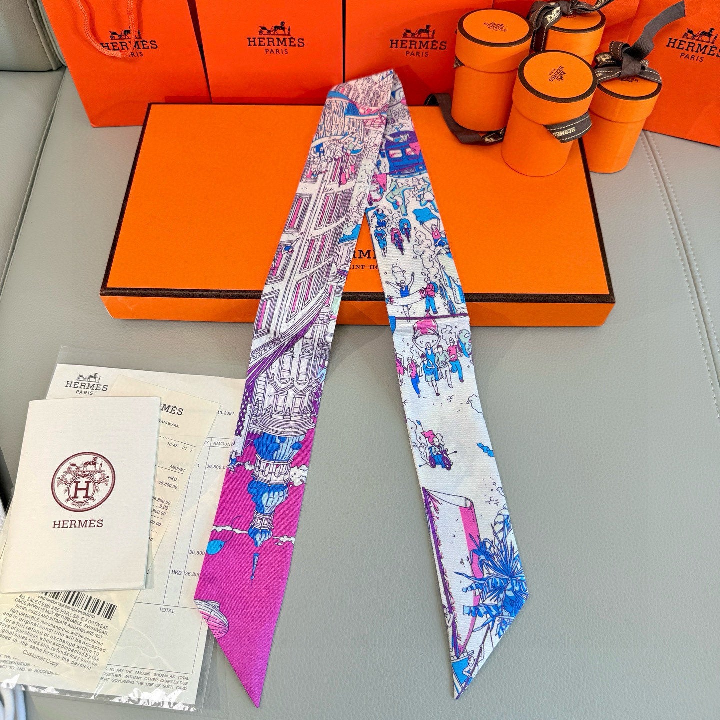 Premium Silk Twilly Scarf – Designer Edition