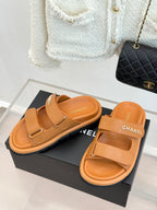 Luxury Platform Slide Sandals – Lambskin Leather