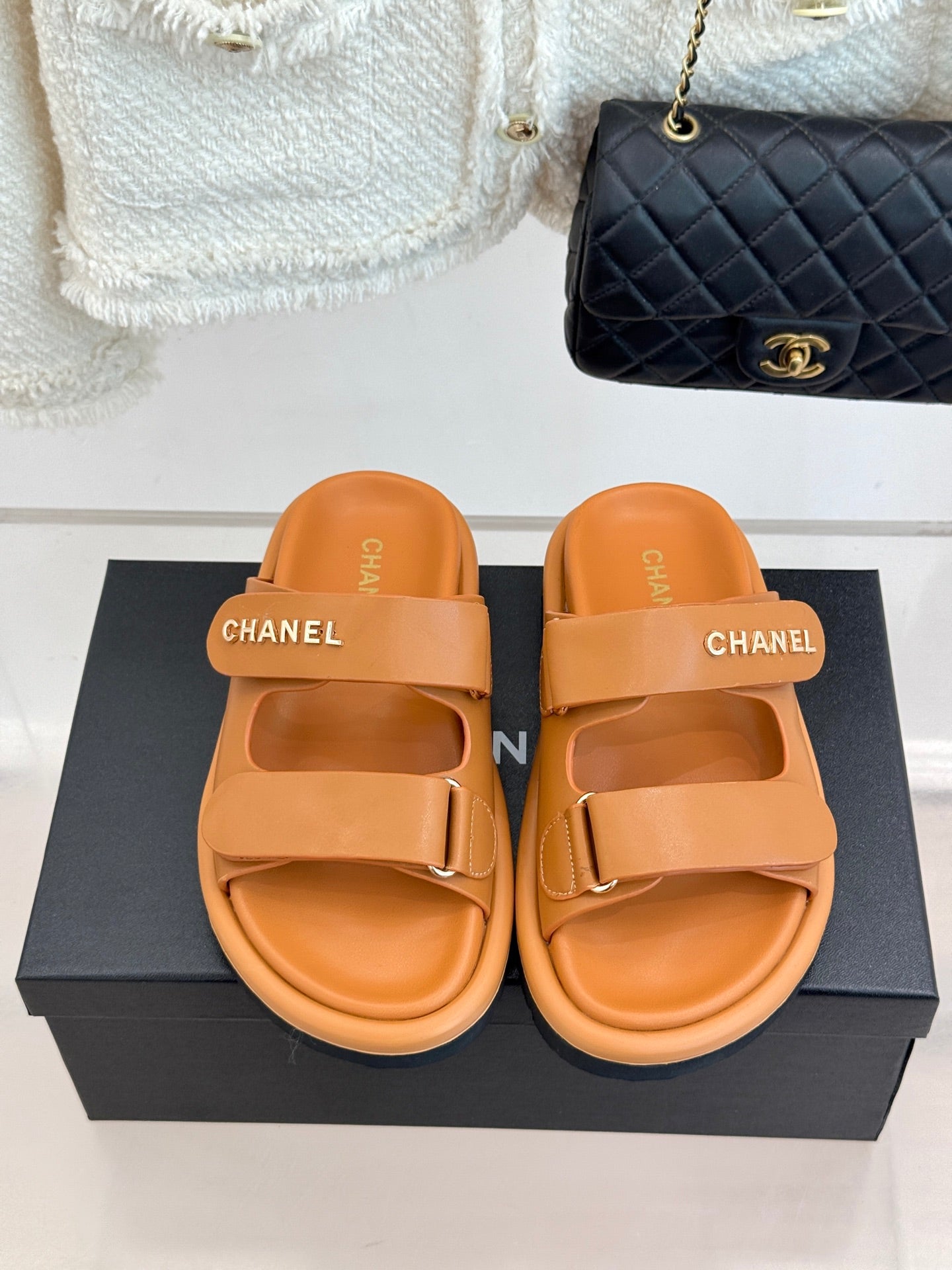 Luxury Platform Slide Sandals – Lambskin Leather