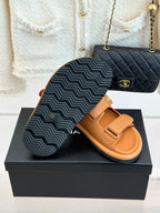 Luxury Platform Slide Sandals – Lambskin Leather