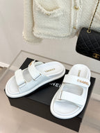Luxury Platform Slide Sandals – Lambskin Leather