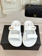 Luxury Platform Slide Sandals – Lambskin Leather