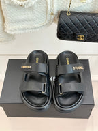 Luxury Platform Slide Sandals – Lambskin Leather