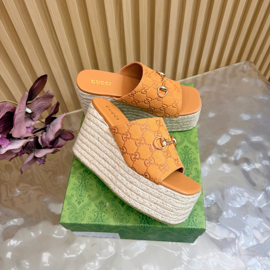 Platform Espadrille Sandals – G Canvas – (Premium Quality )