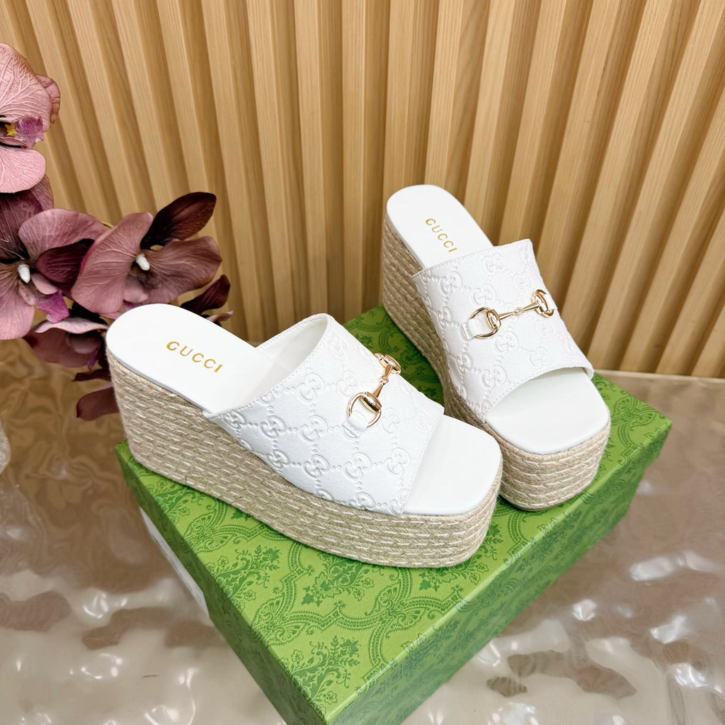 Platform Espadrille Sandals – G Canvas – (Premium Quality )