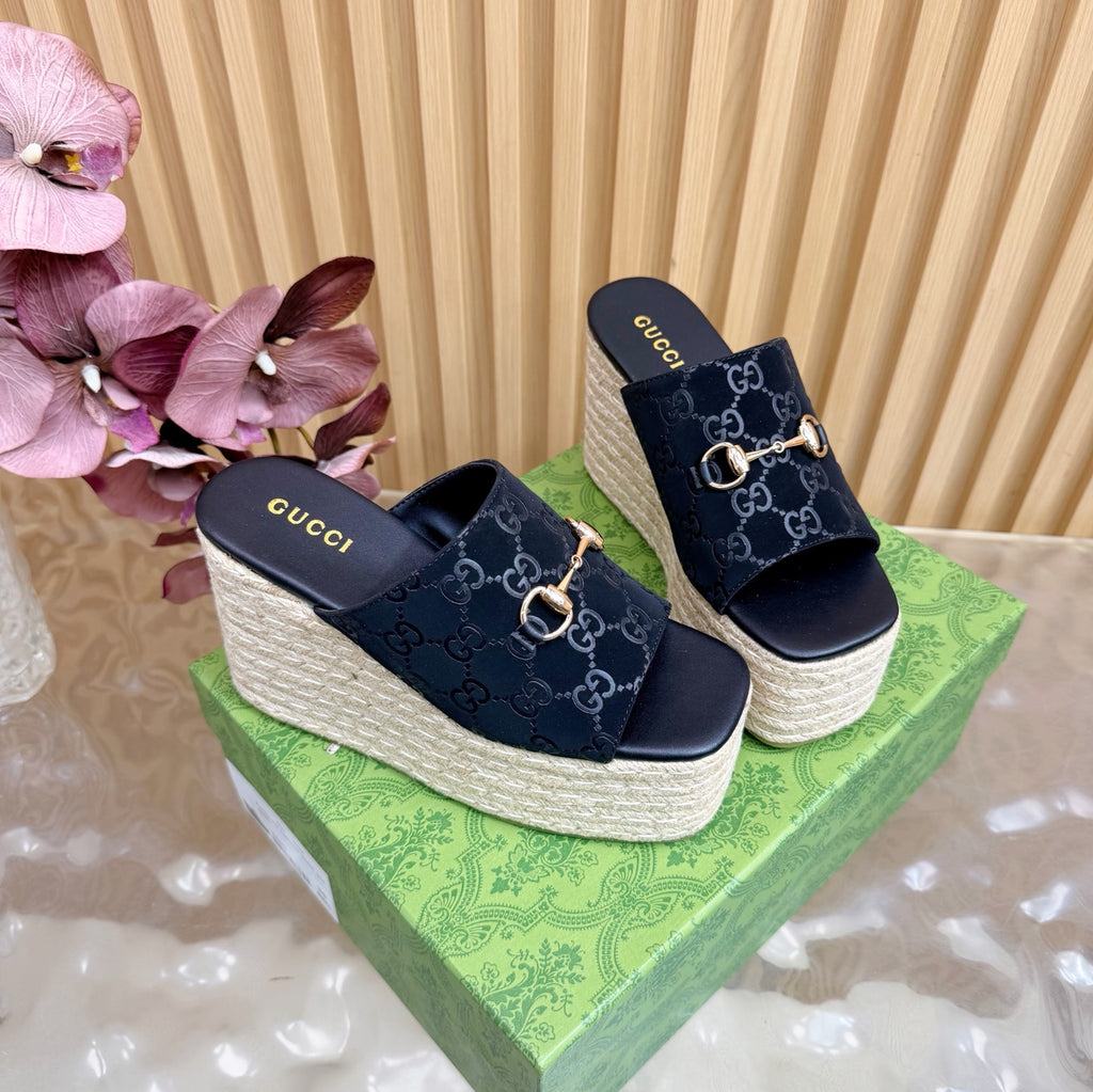 Platform Espadrille Sandals – G Canvas – (Premium Quality )