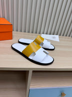 Classic H Slide Sandals – Leather Flat Slides
