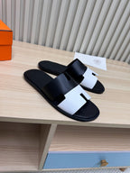 Classic H Slide Sandals – Leather Flat Slides