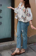 🆕 Floral Embroidered Jacket 🌸