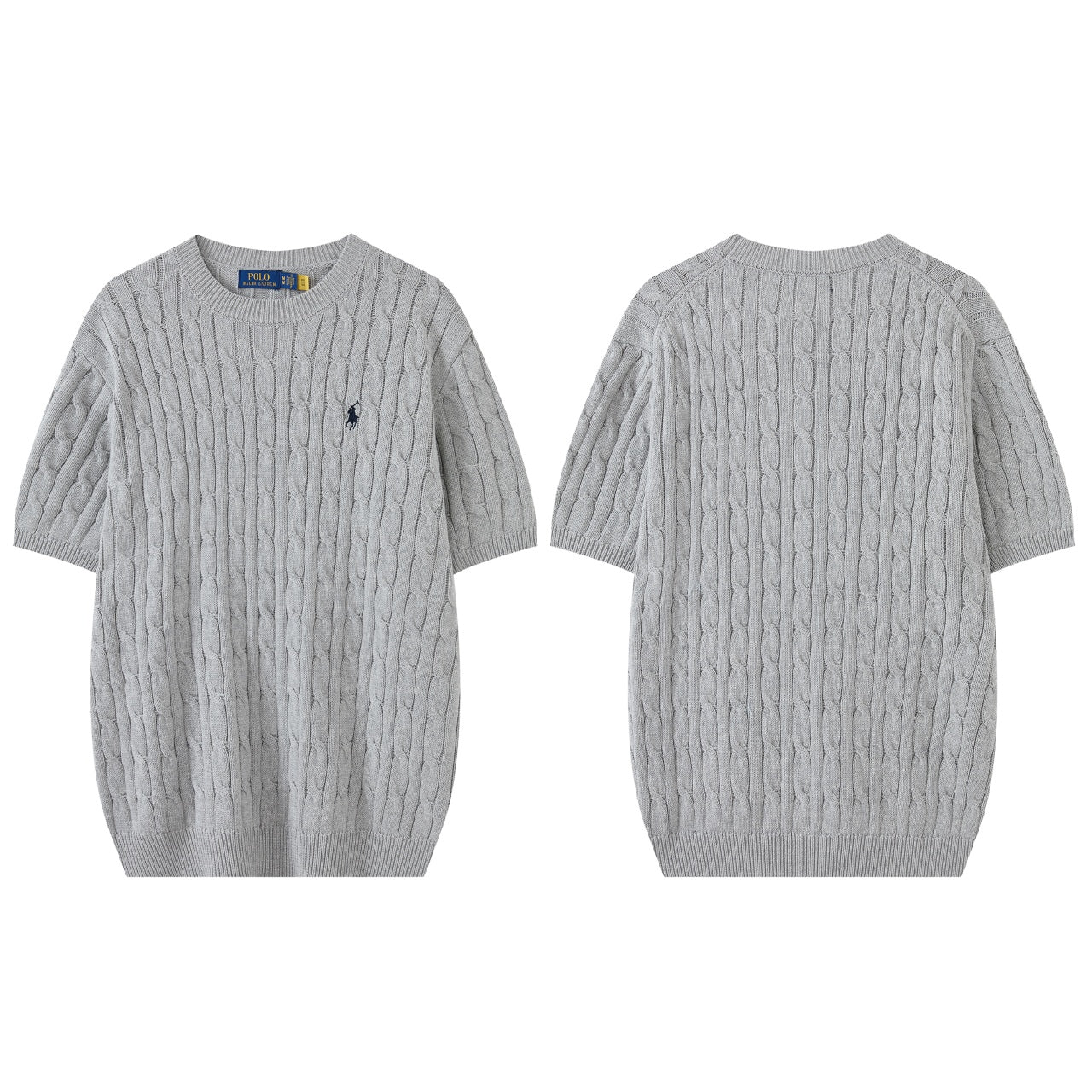 Cable Knit Embroidered Po T-Shirt