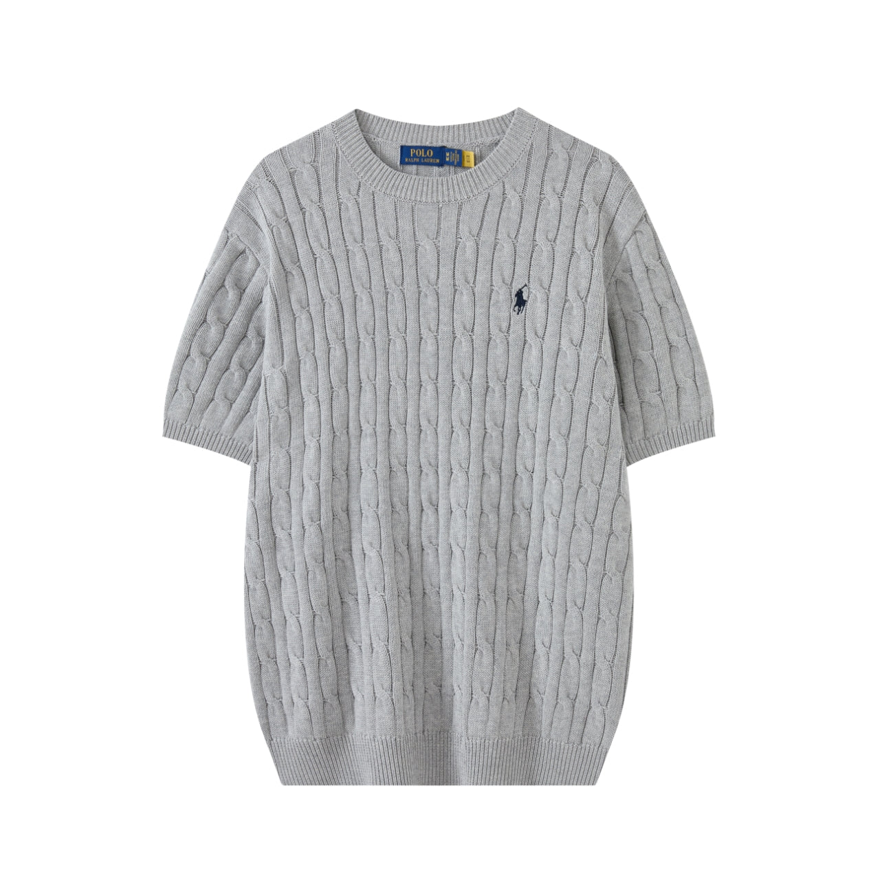 Cable Knit Embroidered Po T-Shirt