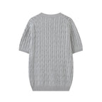 Cable Knit Embroidered Po T-Shirt