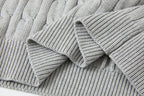 Cable Knit Embroidered Po T-Shirt