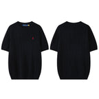 Cable Knit Embroidered Po T-Shirt