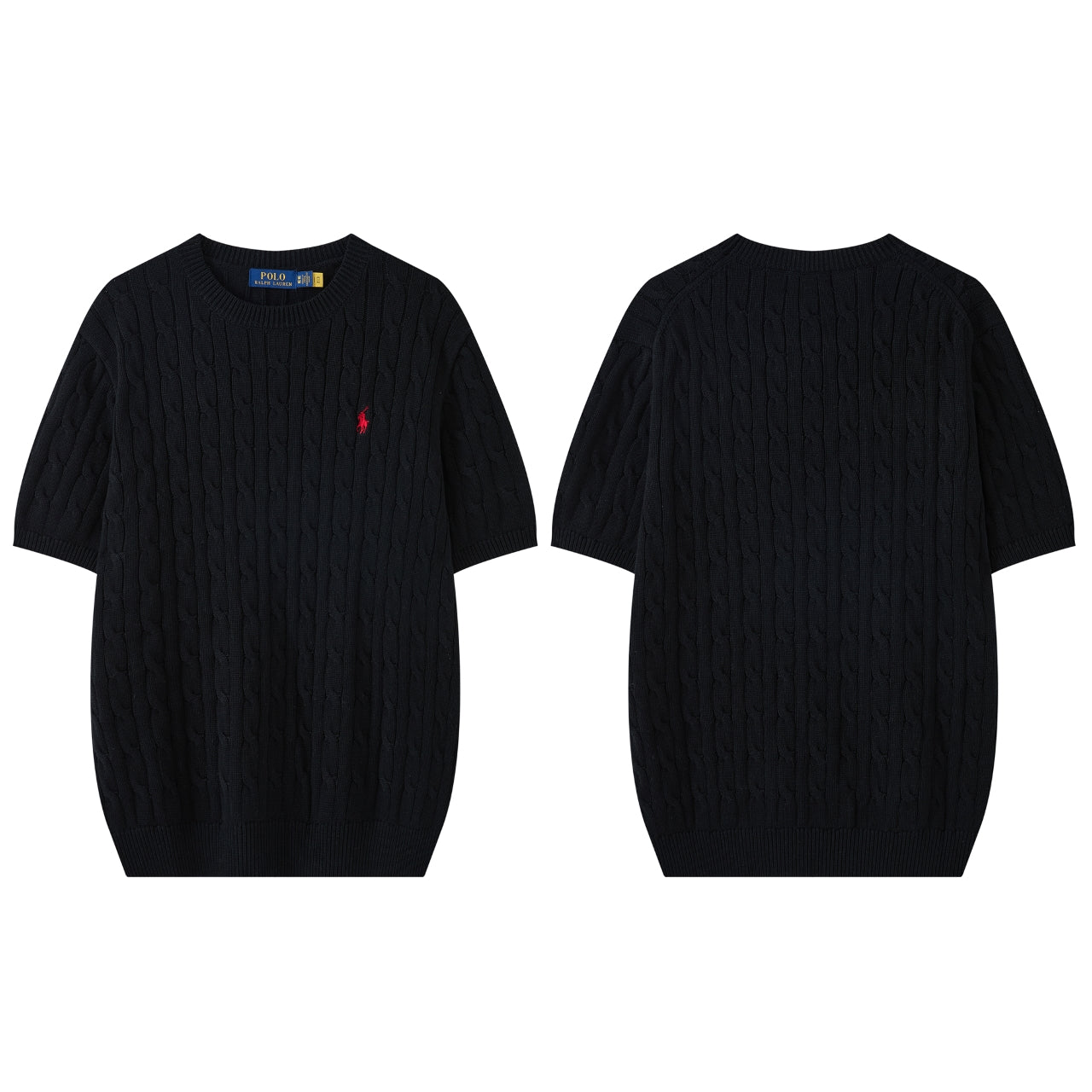 Cable Knit Embroidered Po T-Shirt