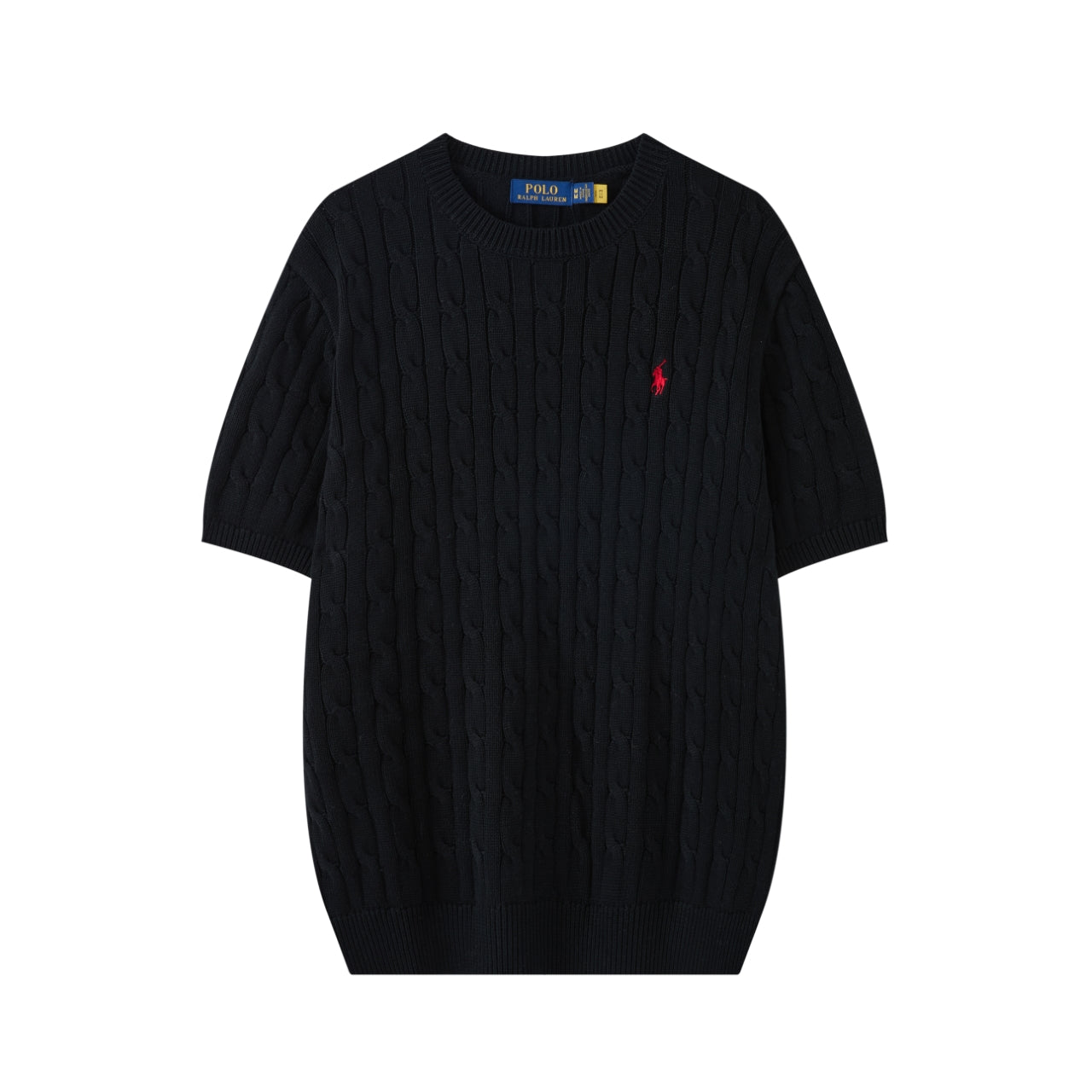 Cable Knit Embroidered Po T-Shirt