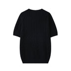 Cable Knit Embroidered Po T-Shirt