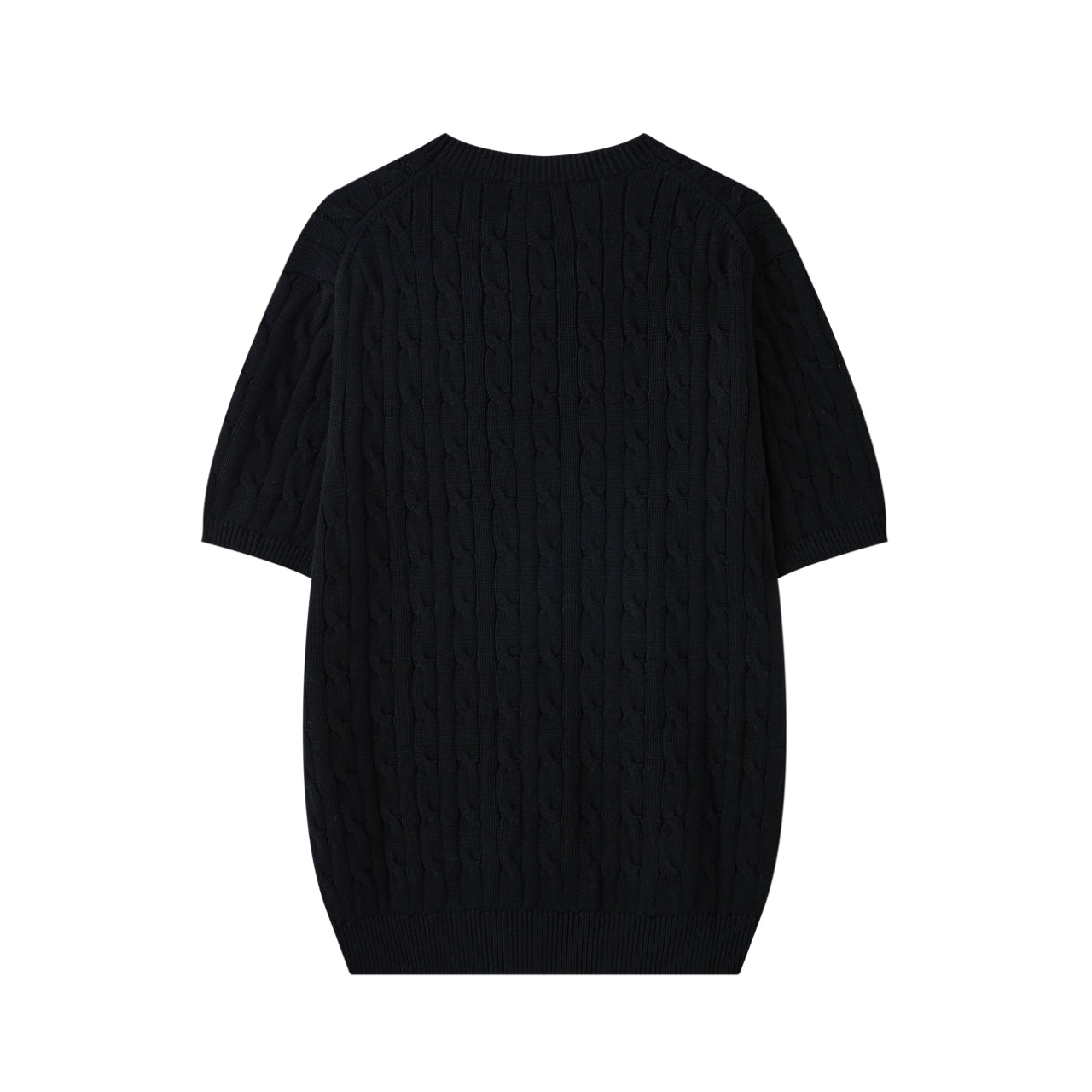 Cable Knit Embroidered Po T-Shirt