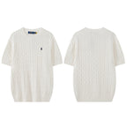 Cable Knit Embroidered Po T-Shirt