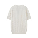 Cable Knit Embroidered Po T-Shirt