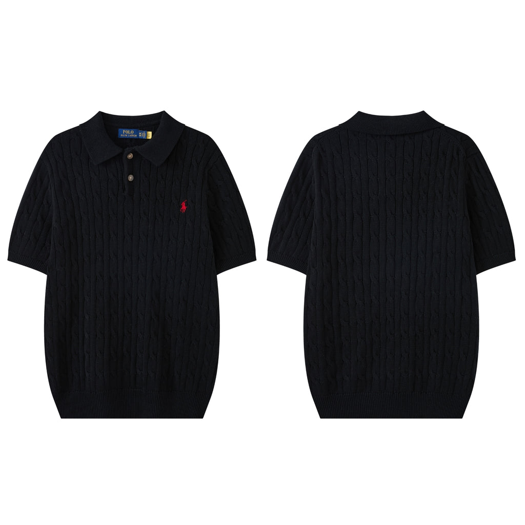 Cable Knit Embroidered P T-Shirt