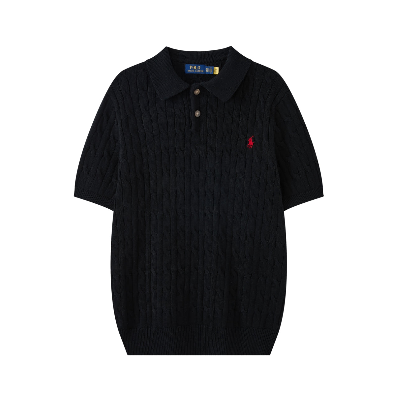 Cable Knit Embroidered P T-Shirt