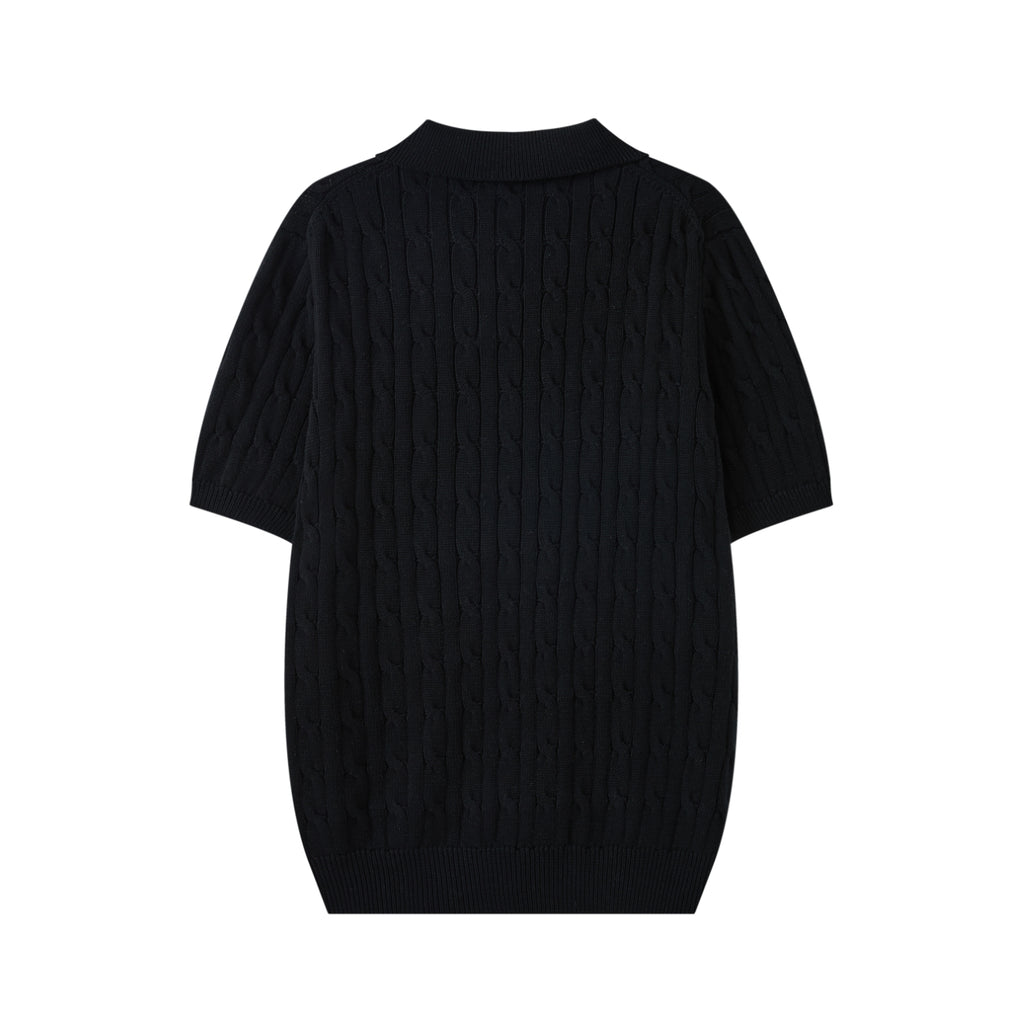 Cable Knit Embroidered P T-Shirt