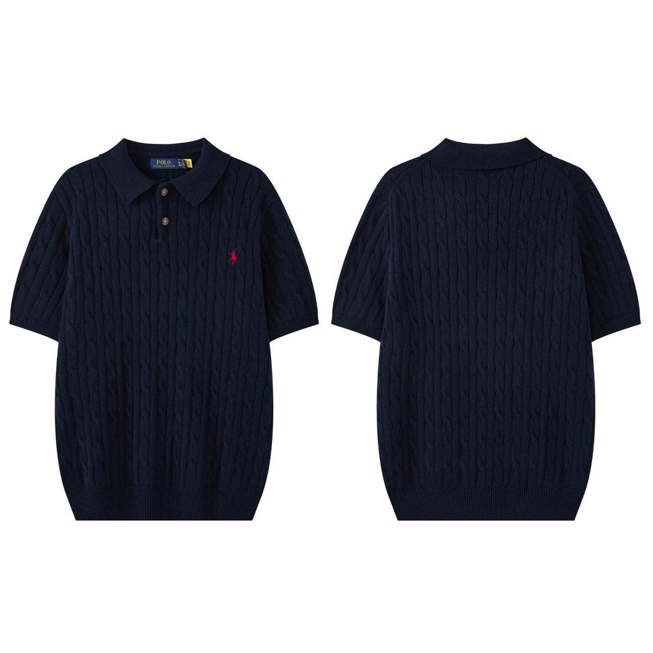 Cable Knit Embroidered P T-Shirt