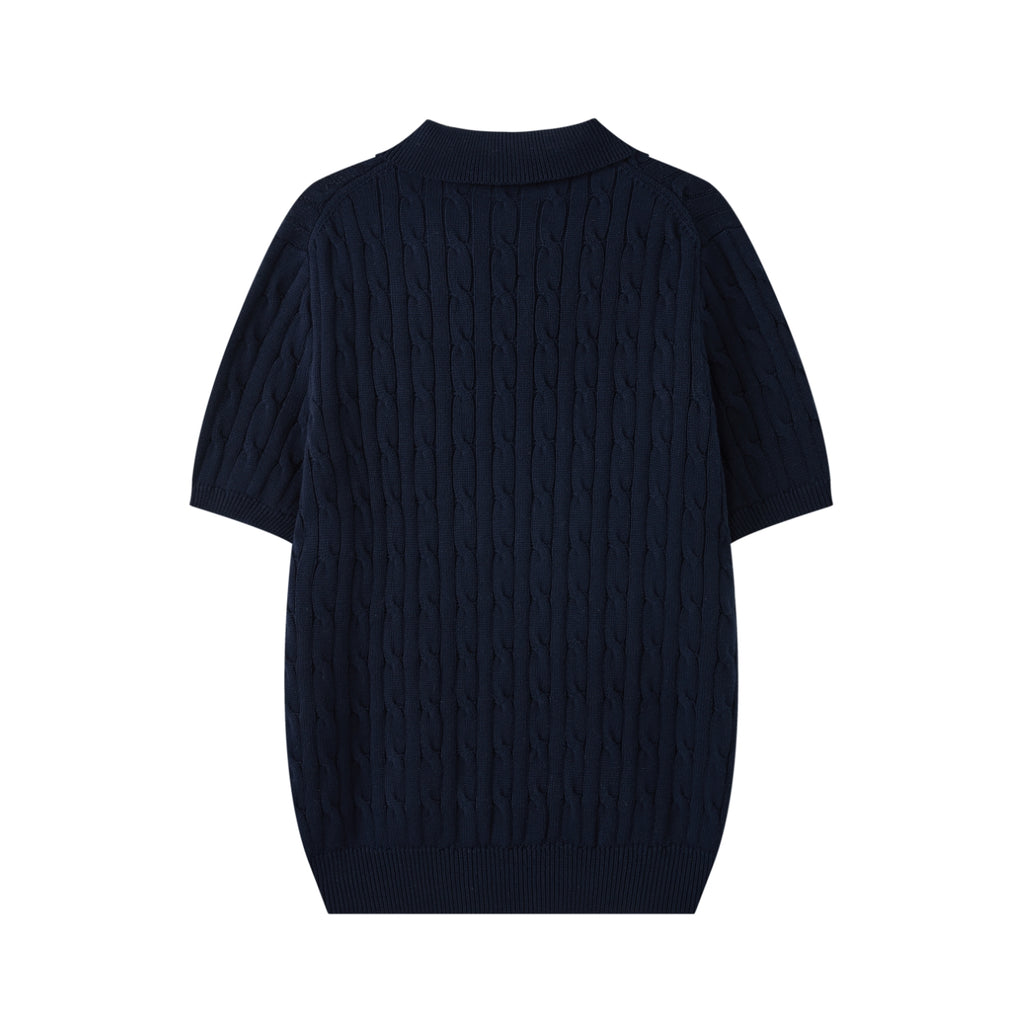 Cable Knit Embroidered P T-Shirt