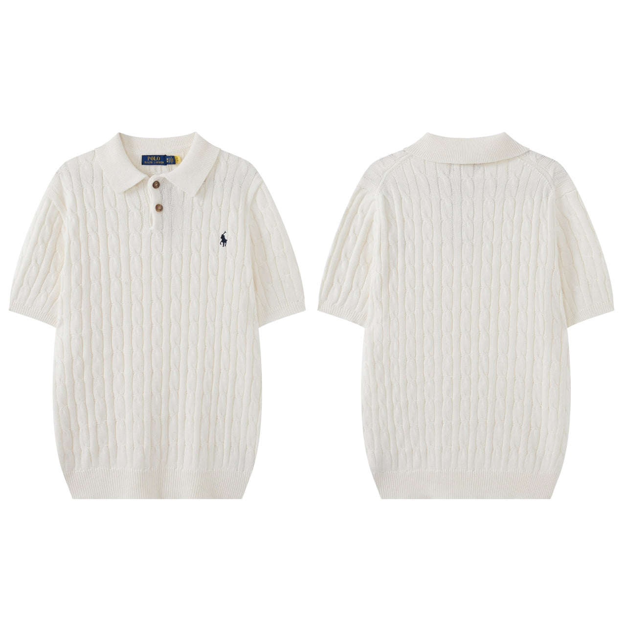 Cable Knit Embroidered P T-Shirt