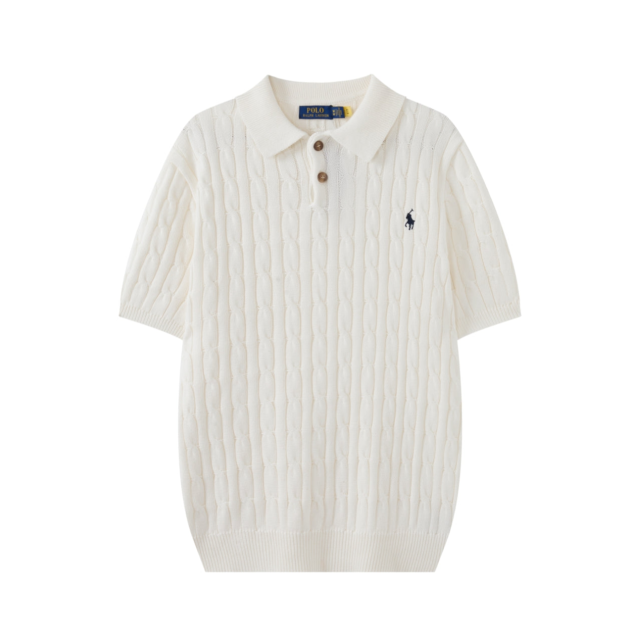 Cable Knit Embroidered P T-Shirt