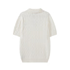 Cable Knit Embroidered P T-Shirt