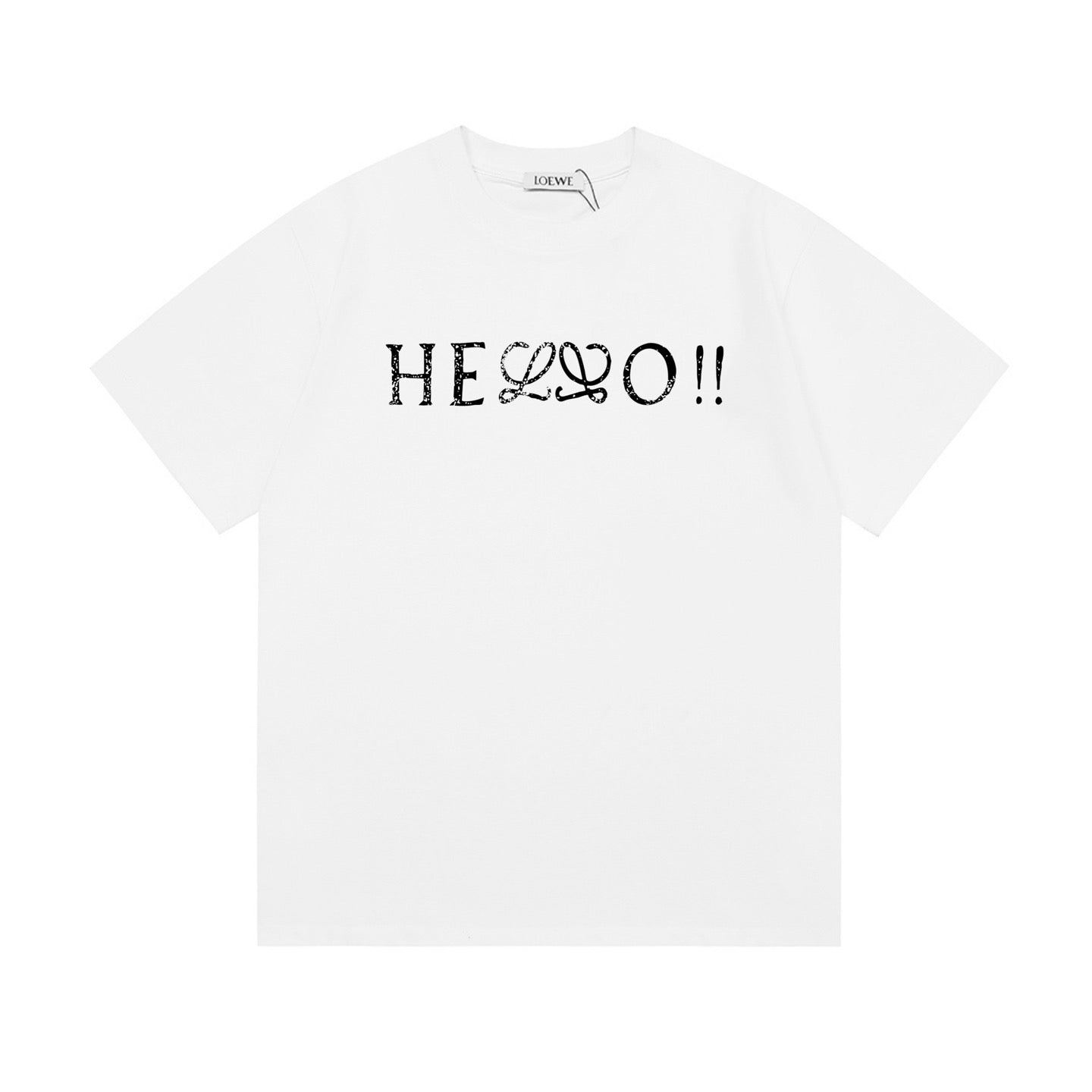 Distressed Logo Cotton T-Shirt