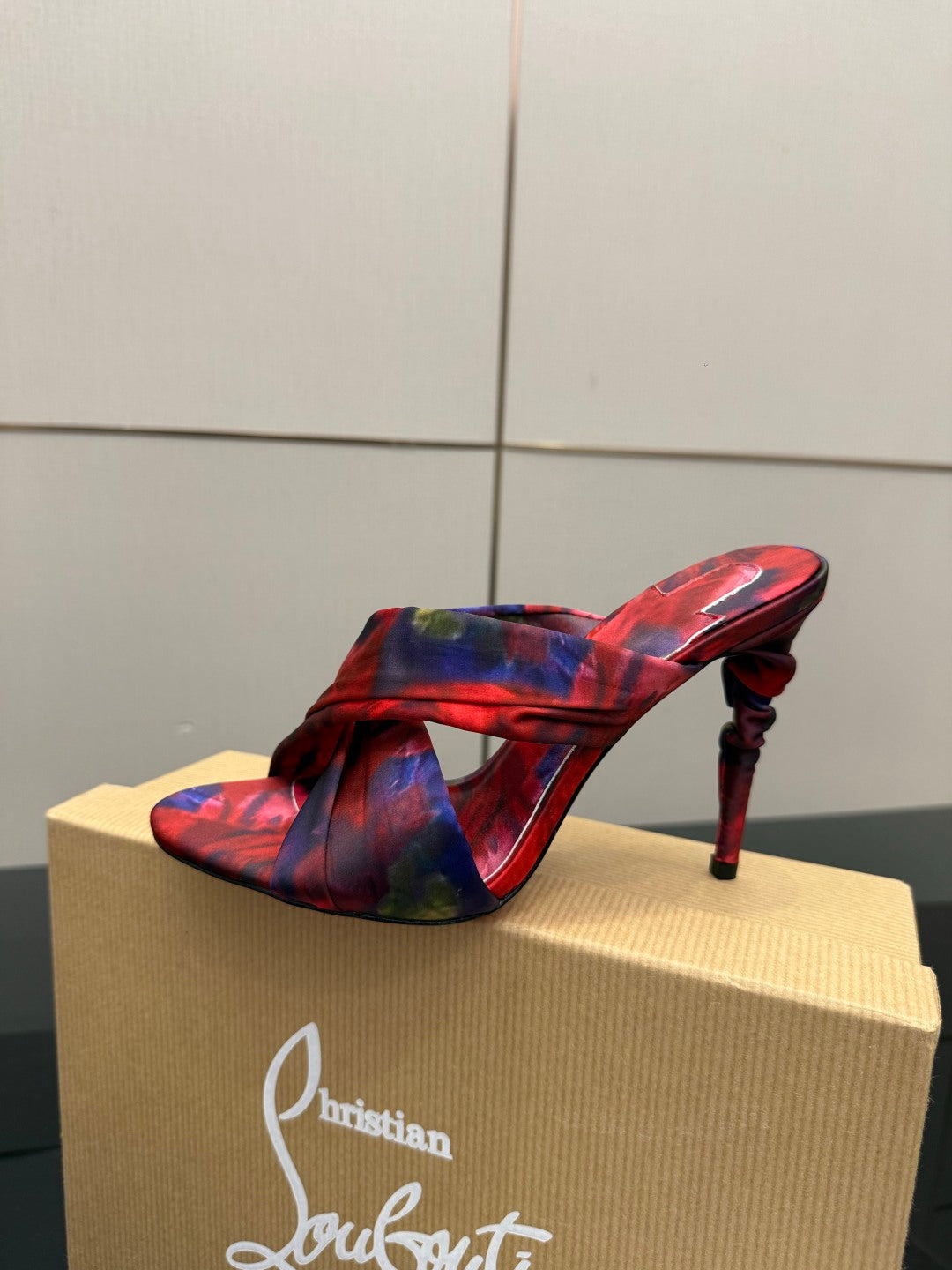 Red Sole Rose Heels | Satin Stiletto Sandals