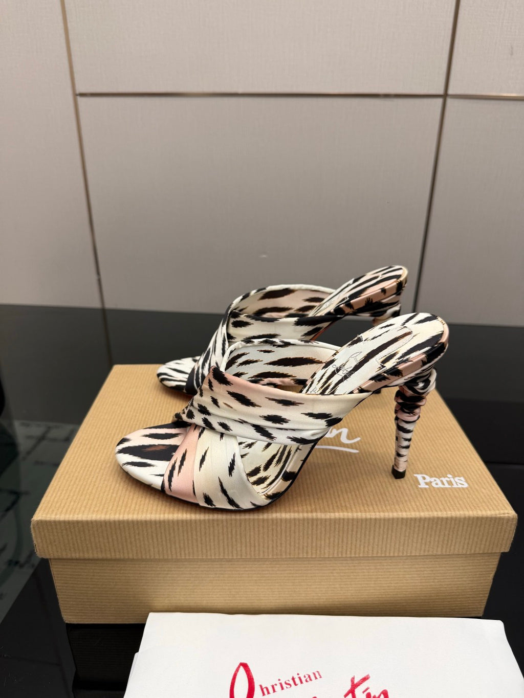 Red Sole Rose Heels | Satin Stiletto Sandals
