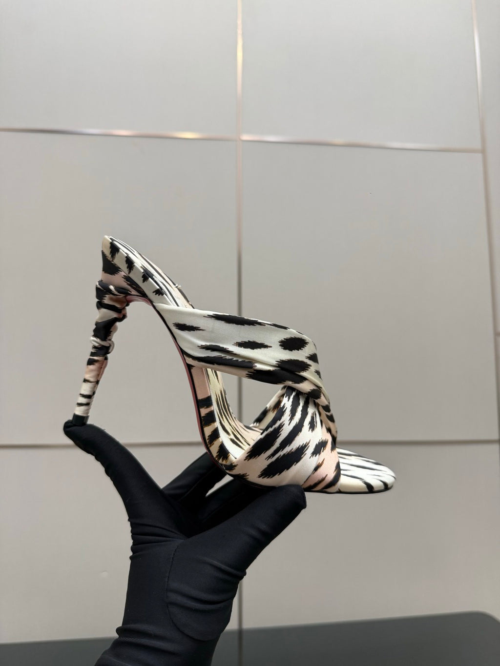 Red Sole Rose Heels | Satin Stiletto Sandals