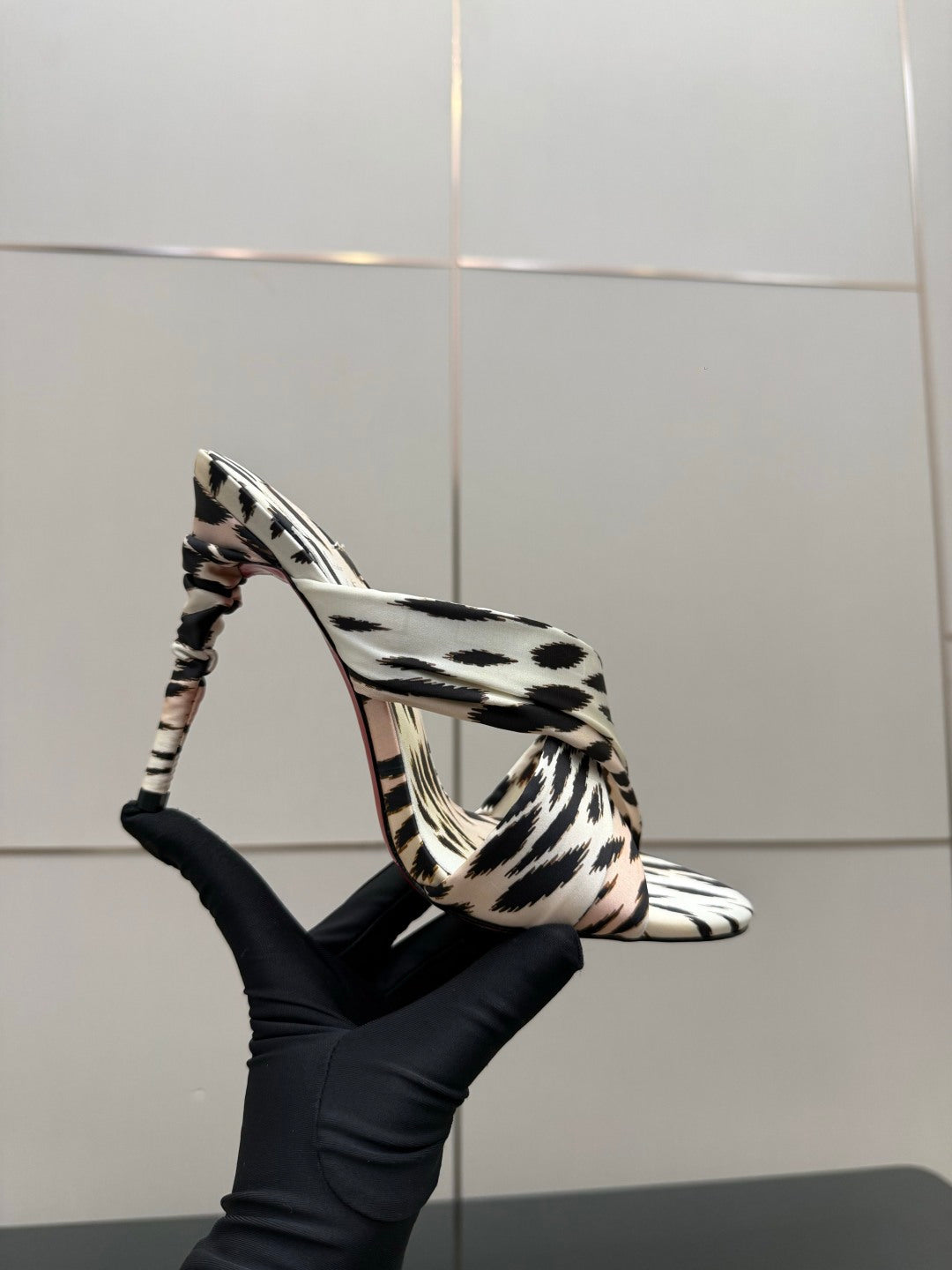 Red Sole Rose Heels | Satin Stiletto Sandals
