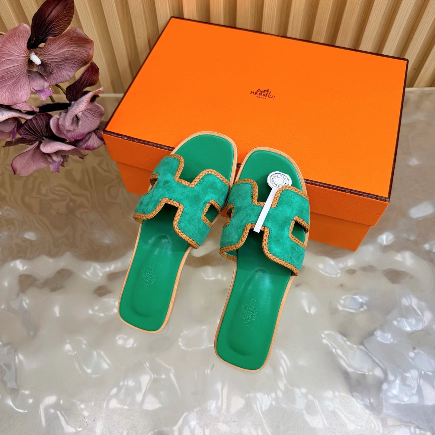 Oran Style Slide Sandals | Velvet Flat Summer Slippers