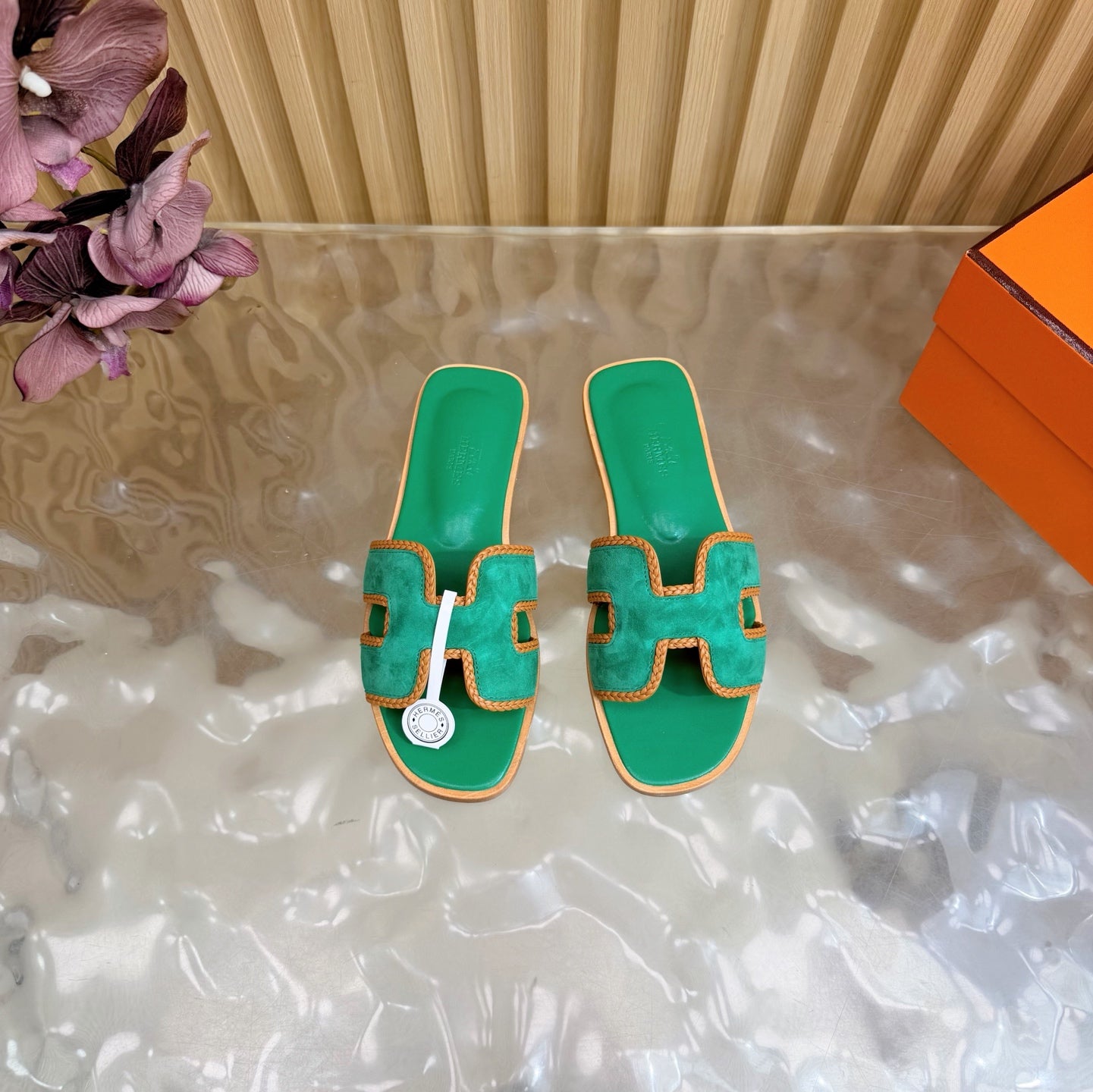 Oran Style Slide Sandals | Velvet Flat Summer Slippers