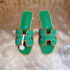Oran Style Slide Sandals | Velvet Flat Summer Slippers