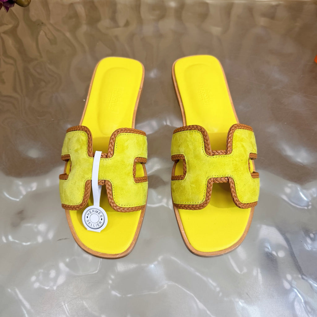 Oran Style Slide Sandals | Velvet Flat Summer Slippers