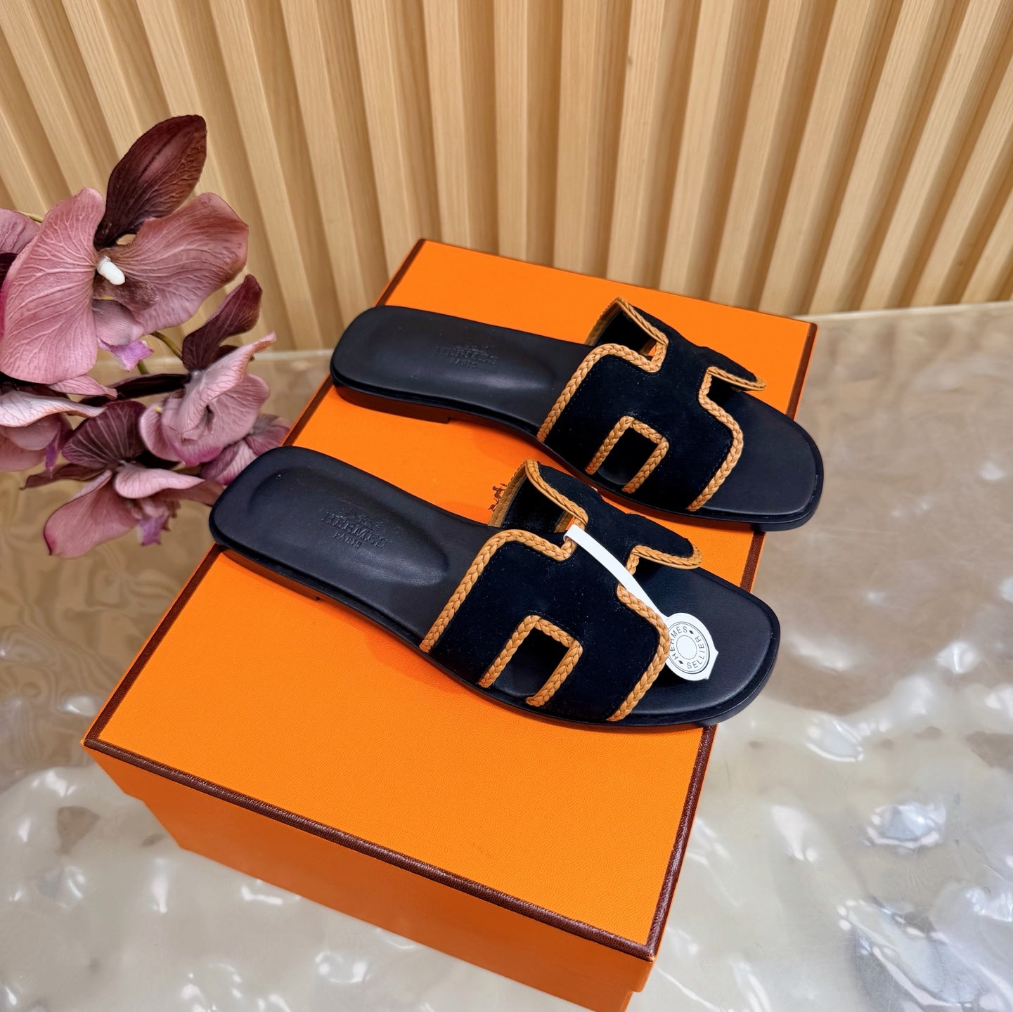Oran Style Slide Sandals | Velvet Flat Summer Slippers